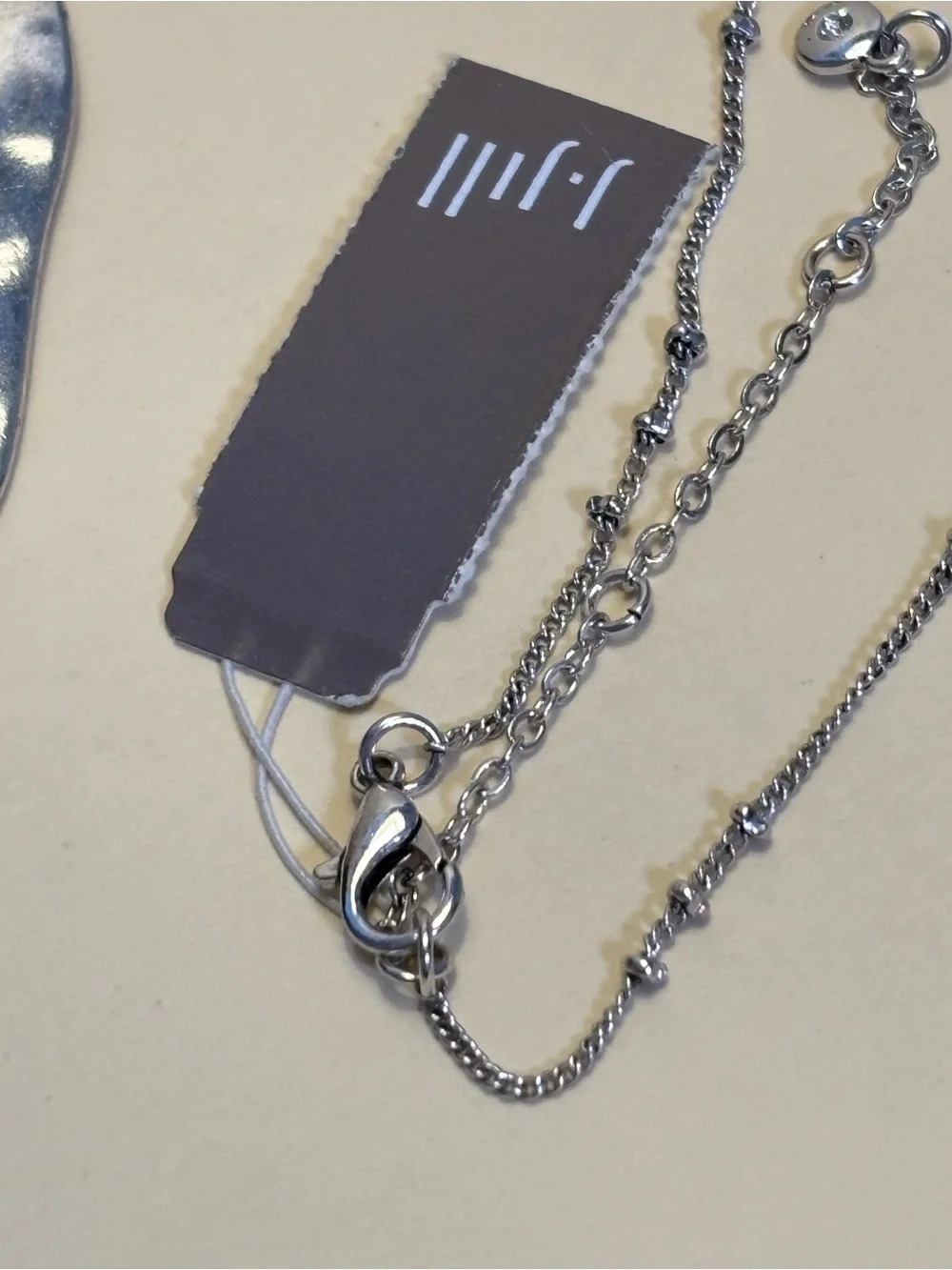 J.Jill Silver-Tone Multi-Stone Pendant Necklace 35”+3”